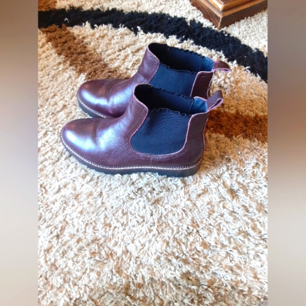 Caslon Winter Leather Women's Boots Two Tone Brown Black Color Block Size 8